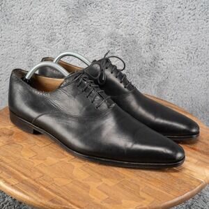 Bexley‎ Alessandro Black leather Oxford Lace Up Dress Shoe Goodyear EU 43 US 9.5
